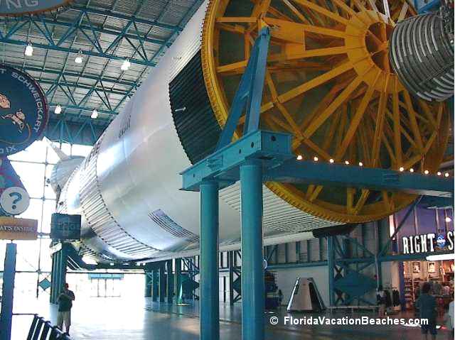 Space Center Shuttle Booster Rocket Exhibit