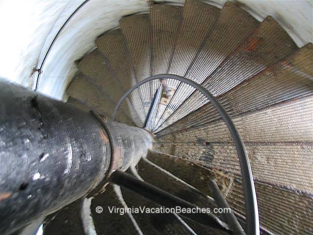 Old Cape Henry Lighthouse metal stairs - Virginia Beach